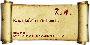 Kapitán Artemisz névjegykártya